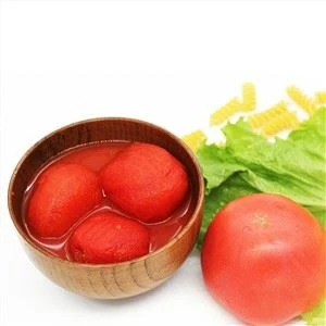 টিনজাত পুরো খোসা ছাড়ানো টমেটো 400G উচ্চ মানের সঙ্গে